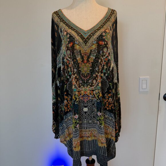 CAMILLA Short Kaftan - OS | Limited Edition Artisan Print | Crystals - Picture 3 of 11